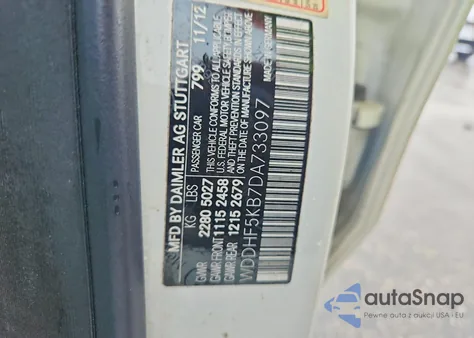 2013 Mercedes-Benz E 350 from USA, damaged, VIN WDDHF5KB7DA733097